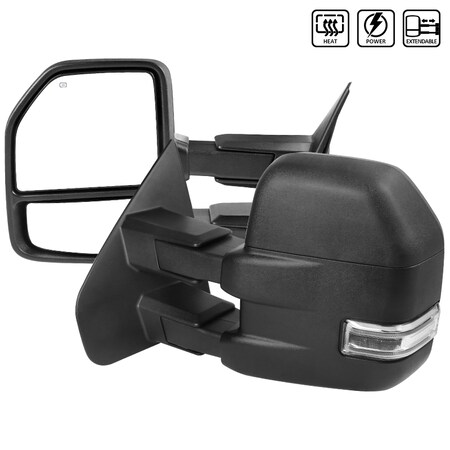 Spec-D Tuning 07-14 Ford F150 Towing Mirrors, RMX-F15007F3H-P-FS RMX-F15007F3H-P-FS